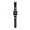 Apple Watch szíj (38/40/41/42mm(Series 10) Karl Lagerfeld Karl and Choupette Head NFT - fekete