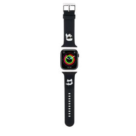   Apple Watch szíj 38/40/41/42mm(Series 10) Karl Lagerfeld Karl and Choupette Head NFT - fekete