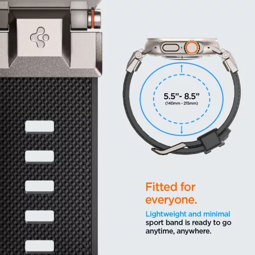 Spigen DuraPro Armor Apple Watch szíj  42/ 44/ 45/ 46 /49 mm - fekete