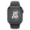 Apple Watch szíj, 38/ 40/ 41 mm, Öko - lélegző sport szilikon szíj - éjfekete