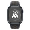 Apple Watch szíj, (38/40/41/42mm(Series 10), Öko - lélegző sport szilikon szíj - éjfekete