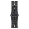 Apple Watch szíj, (38/40/41/42mm(Series 10), Öko - lélegző sport szilikon szíj - éjfekete
