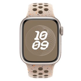   Apple Watch szíj, 38/40/41/42mm(Series 10), Öko - lélegző sport szilikon szíj - bézs
