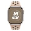 Apple Watch szíj, 42/ 44/ 45/ 46 /49 mm, Öko - lélegző sport szilikon szíj - bézs