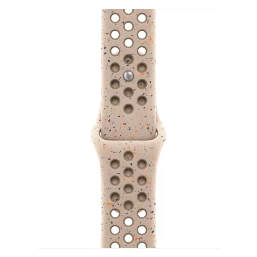 Apple Watch szíj, 42/ 44/ 45/ 46 /49 mm, Öko - lélegző sport szilikon szíj - bézs