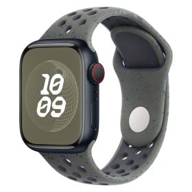   Apple Watch szíj, 42/ 44/ 45/ 46 /49 mm, Öko - lélegző sport szilikon szíj  - chargo khaki