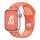 Apple Watch szíj, 42/ 44/ 45/ 49 mm, Öko - lélegző sport szilikon szíj  - narancssárga