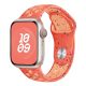 Apple Watch szíj, 42/ 44/ 45/ 46 /49 mm, Öko - lélegző sport szilikon szíj  - narancssárga