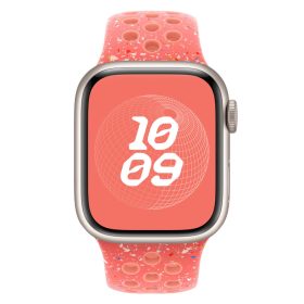   Apple Watch szíj, 42/ 44/ 45/ 46 /49 mm, Öko - lélegző sport szilikon szíj  - narancssárga