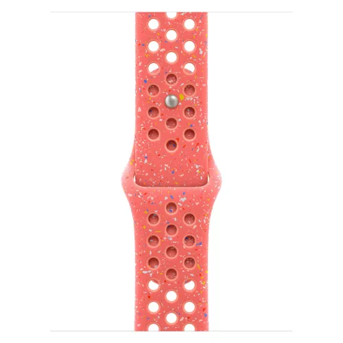 Apple Watch szíj, 42/ 44/ 45/ 46 /49 mm, Öko - lélegző sport szilikon szíj  - narancssárga