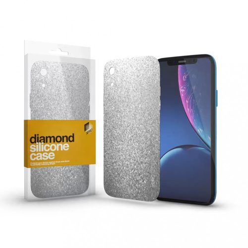  Apple iPhone XR tok, Szilikon - Ezüst (Diamond)