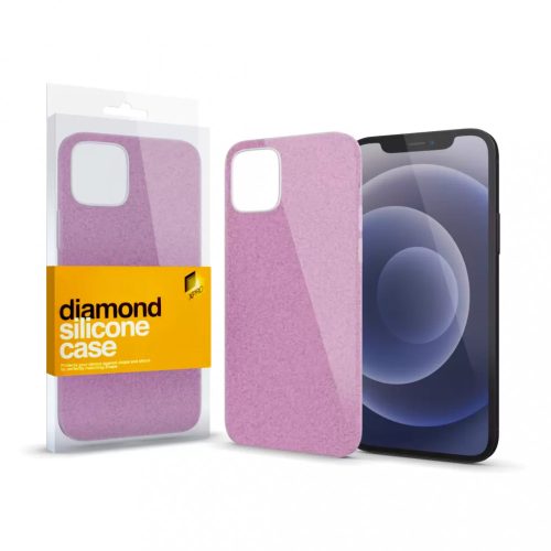 Szilikon tok (Diamond) Pink Apple iPhone 12 / 12 Pro készülékhez