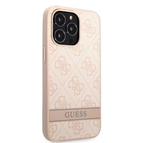 iPhone 13 Pro Guess PU 4G Stripe tok rózsaszín 