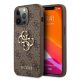 Apple iPhone 13 tok,  Guess Big Metal Logo 4G barna