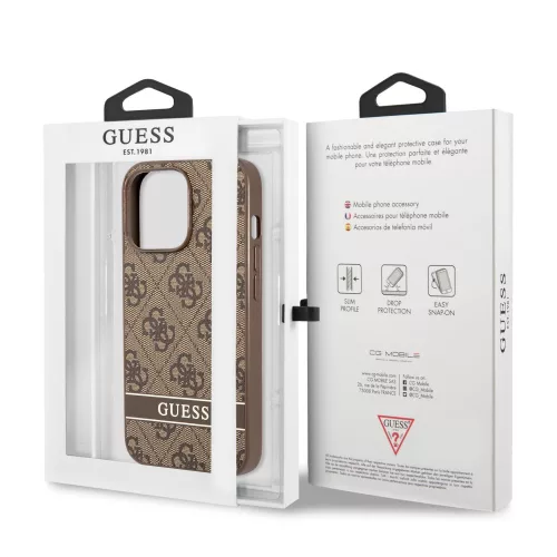 Apple iPhone 16 tok, Guess Big Metal Logo 4G barna