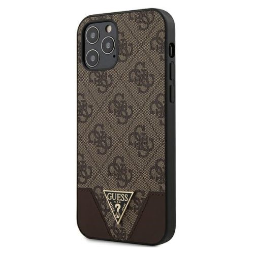 iPhone 12/ 12 Pro Guess 4G Triangle barna