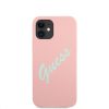 Apple iPhone 12 mini tok, Guess Silicone Vintage  Pink