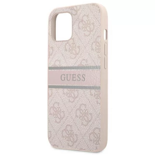 Apple iPhone 12 / 12 Pro tok,  Guess  4G Stripe  rózsaszín