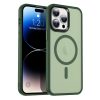Apple iPhone 14 Plus tok, MagSafe-kompatibilis áttetsző matt  -sötétzöld