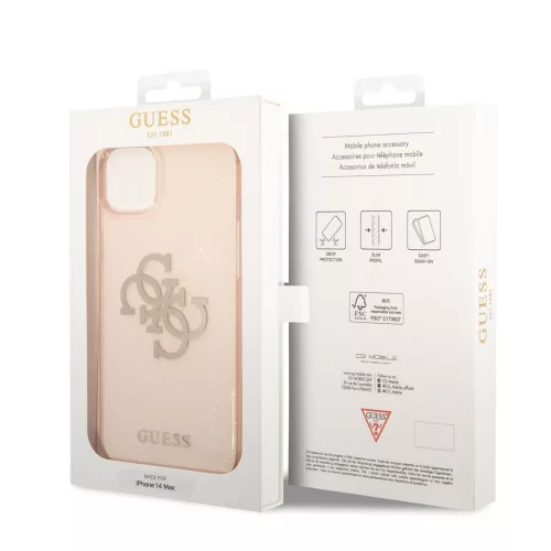 Apple iPhone 14 Pro Max tok, Guess Big 4G Glitter arany