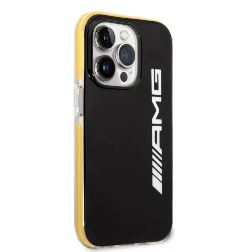 Apple iPhone 14 Pro tok, AMG PC/TPE Vertical Logo fekete