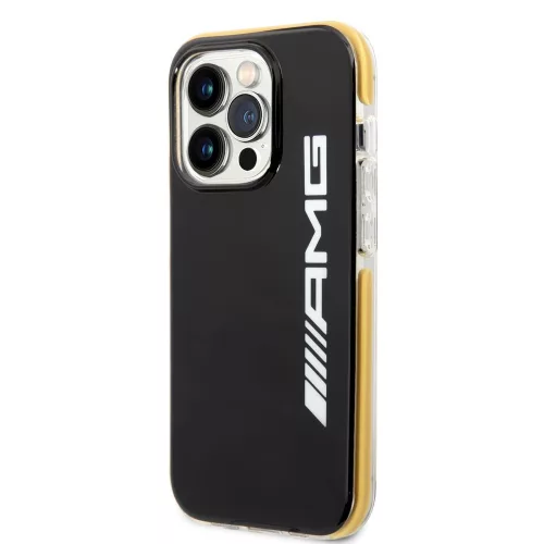 Apple iPhone 14 Pro tok, AMG PC/TPE Vertical Logo fekete