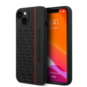   Apple iPhone 14 Pro Max tok, AMG Liquid Silicone szénszál mintás - fekete 