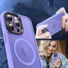 Apple iPhone 14 Pro tok, MagSafe-kompatibilis áttetsző matt  - világoslila