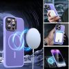 Apple iPhone 14 Pro tok, MagSafe-kompatibilis áttetsző matt  - világoslila