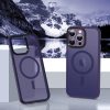 Apple iPhone 14 Plus tok, MagSafe-kompatibilis áttetsző matt - sötétlila