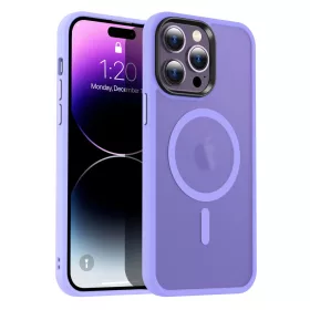   Apple iPhone 14 Pro Max tok, MagSafe-kompatibilis áttetsző matt világoslila