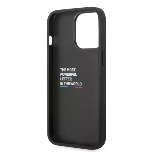 Apple iPhone 14 Pro tok, BMW M Tricolor Stripe - fekete