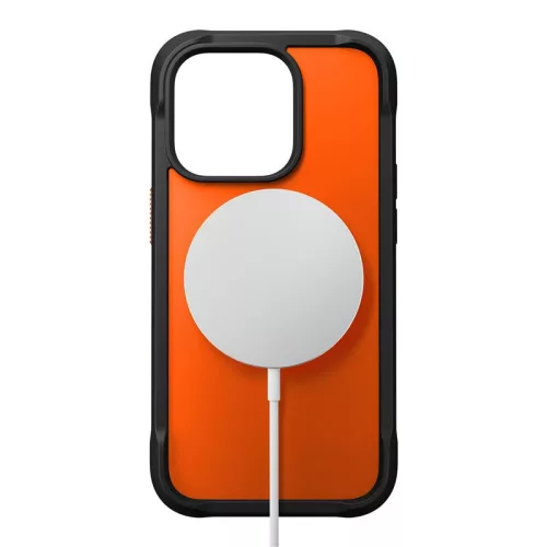 Nomad Rugged MagSafe Apple iPhone 14 Pro tok, szilikon hátlap - narancssárga