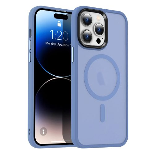 Apple iPhone 12 Pro Max tok, MagSafe-kompatibilis áttetsző matt  égkék 