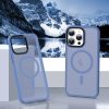 Apple iPhone 12 Pro Max tok, MagSafe-kompatibilis áttetsző matt  égkék 