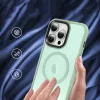 Apple iPhone 12 Pro Max tok, MagSafe-kompatibilis áttetsző matt  világoszöld 