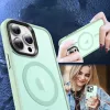 Apple iPhone 12 Pro Max tok, MagSafe-kompatibilis áttetsző matt  világoszöld 