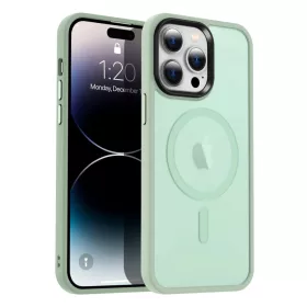   Apple iPhone 13 Pro tok, MagSafe-kompatibilis áttetsző matt  világoszöld 