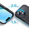 Apple iPhone 12 / 12 Pro tok, MagSafe-kompatibilis áttetsző matt  kék 