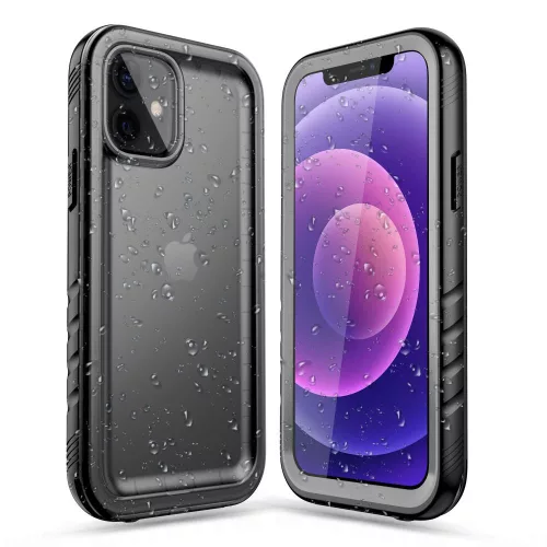Tech-Protect Shellbox vízálló és ütésálló  Apple Apple iPhone 12 / 12 Pro tok, -fekete