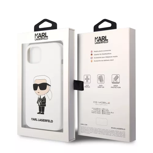 Apple iPhone 13 tok, Karl Lagerfeld Liquid Silicone Ikonik NFT  fehér