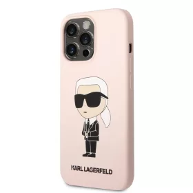   Apple iPhone 13 Pro tok, Karl Lagerfeld Liquid Silicone Ikonik NFT  rózsaszín