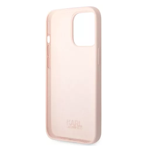 Apple iPhone 13 Pro tok, Karl Lagerfeld Liquid Silicone Ikonik NFT  rózsaszín