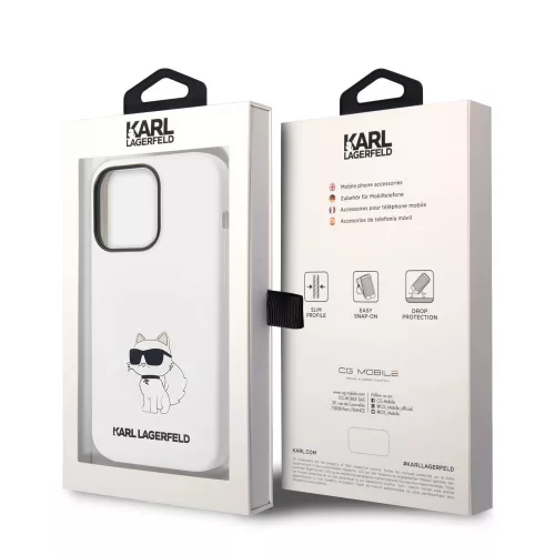 Apple iPhone 13 tok, Karl Lagerfeld Liquid Silicone Choupette NFT  fehér