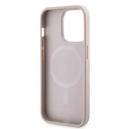 Apple iPhone 13 Pro tok,  Guess G Cube MagSafe kompatibilis rózsaszín