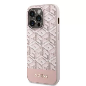   Apple iPhone 14 Pro Max tok, Guess G Cube MagSafe kompatibilis rózsaszín
