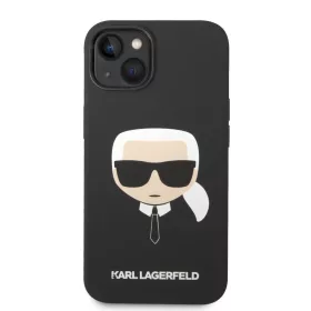   Apple iPhone 14 Pro tok, Karl Lagerfeld Karl Head szilikon - fekete