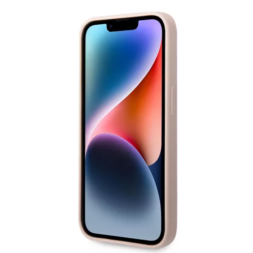 Apple iPhone 14 Pro tok, Karl Lagerfeld Liquid Silicone Karl és Choupette MagSafe kompatibilis - rózsaszín