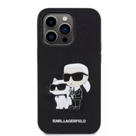   Apple iPhone 13 Pro tok, Karl Lagerfeld PU Saffiano Karl and Choupette NFT , fekete