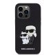 Apple iPhone 13 Pro tok, Karl Lagerfeld PU Saffiano Karl and Choupette NFT , fekete